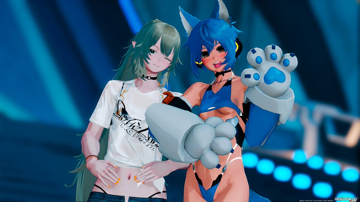 D_ZeroOne's tweet photo. うすほそ
２枚目は首根っこ掴まれてる格好
#PSO2NGS_SS https://t.co/uqENNljKBm