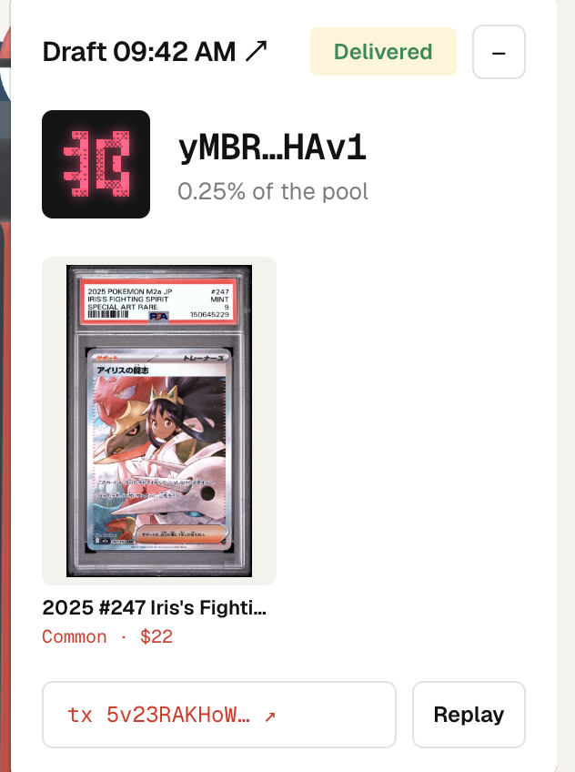 Stonk_Raffle's tweet photo. Latest draw was a lucky win by this yMBR guy, winning with a 1/400 chance!

oh and by the way, what does that replay button do? https://t.co/arWNzBIz55