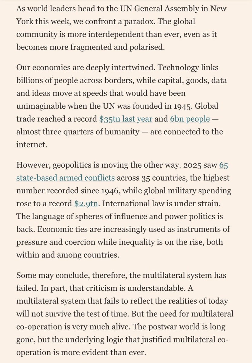 RAbdiAnalyst's tweet photo. Kenya and Canada lead push for  a new global alliance to salvage multilateralism.

The ideas animating the proposed "Partners for Multilateralism" (P4M) - contained in new joint op-ed by  Ruto, Carney, Lula and Costa.
👇 https://t.co/NBQCDaL2gQ