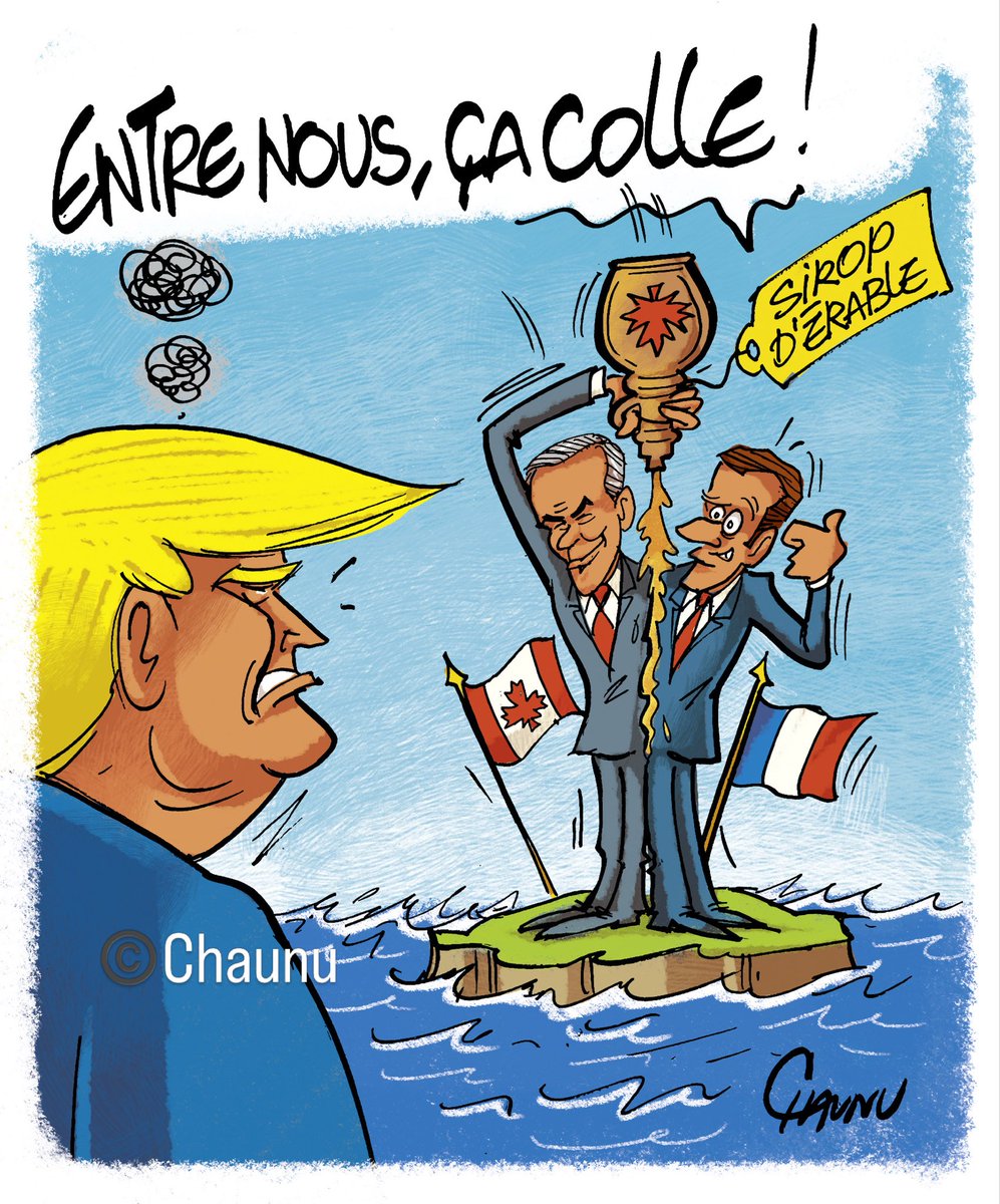 EmmanuelChaunu's tweet photo. ✏️ dessin publié dans @ouestfrance aujourd’hui : le rapprochement entre la France et le Canada https://t.co/Y798S3c6wr