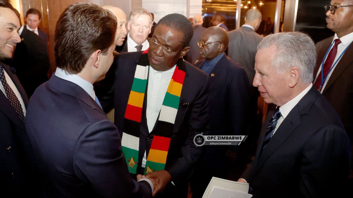 ZanuPfHuchi's tweet photo. 🇿🇼Taking Zimbabwe to the world! H.E  @edmnangagwa  engaged potential investors at a business dinner during the 81st UN General Assembly in New York, promoting Zimbabwe as an investment destination and opening doors to global capital, trade and new economic partnerships. #Trade https://t.co/ZEbJRv5OMw