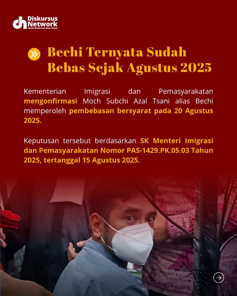 DiskursusNet's tweet photo. Kasus Moch Subchi Azal Tsani alias Bechi kembali menjadi sorotan setelah dokumenter BBC Investigasi “Aib Sang Guru” tayang dan mengangkat kembali isu kekerasan seksual di lingkungan pesantren serta budaya bungkam.

#bechi #aibsangguru #bbcinvestigasi #kekerasanseksual #pesantren https://t.co/uRzTBH8xDH