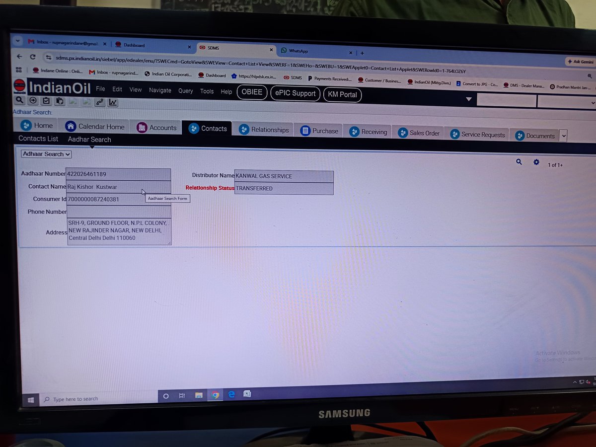 RajKustwar's tweet photo. @MoPNG_eSeva Dear Sir/Madam
Today I have visited my distributor Rupnagar Indane for AAdhar seeding and kyc. The again said your aadhar is still linked to Kanwal Gas service New Delhi. Photo attached.
Please help resolve issue. https://t.co/1ZXFth2cWL