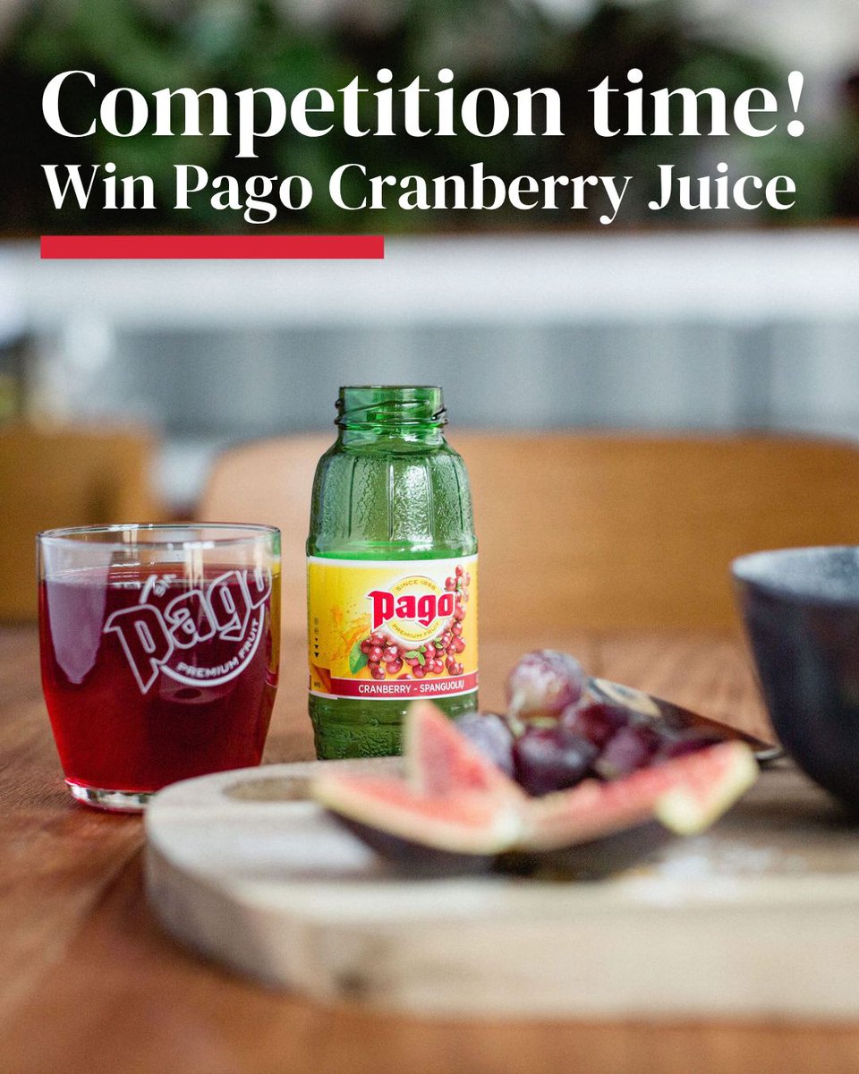 PagoFruitJuices's tweet photo. ❤️ WIN a case of Pago Cranberry Juice in our latest competition ❤️ 

We're giving three lucky winners a case of Pago Cranberry Juice - a delicious way to start your day 😋 

To enter:
💬 Answer this question in the comments below:
Ripe Cranberries BOUNCE - True or False? https://t.co/mnDiii8xfr