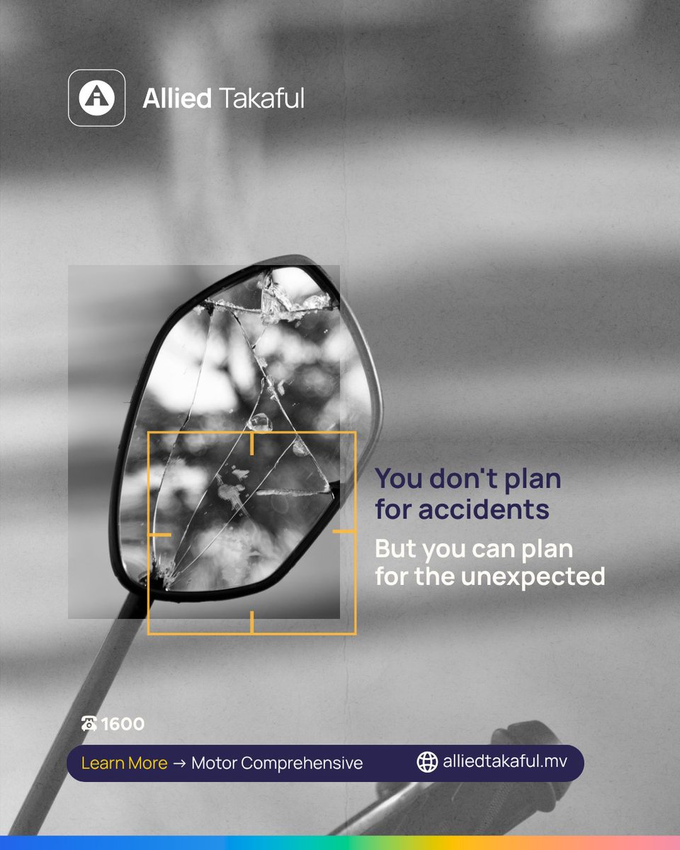 alliedmv's tweet photo. A moment of distraction or someone else's mistake. It happens when you least expect it.
Motor Comprehensive Takaful means when it does, you're already covered. Plan for the unexpected, before it happens.

Get now: https://t.co/QdqKlZ1HdN
📞 1600 | 🌐 https://t.co/7NTkHu0Kre https://t.co/1awi0kwAPl