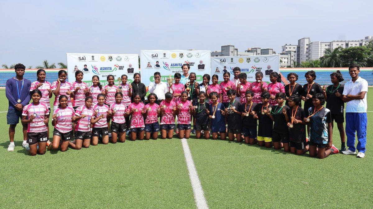 kissfoundation's tweet photo. KISS came alive with the energy of 18 teams battling it out at the ASMITA Rugby Bhubaneswar City Tournament 2026 across Senior Women, U-18 Junior and U-15 Sub-Junior categories.

Over two action-packed days, 19–20 September, young girls and women displayed incredible skill, determination and fighting spirit on the field.

KISS Queens — Senior Women Champions
Golden Eagles — U-18 Junior Champions
Wild Tiger — U-15 Sub-Junior Champions

A celebration of strength, teamwork and fearless ambition, the tournament continues to build a stronger pathway for girls and women in rugby.

With the support of KIIT-DU, SAI, the Ministry of Youth Affairs & Sports, Government of India, Rugby India and ORFA, KISS remains committed to taking grassroots sport to greater heights.