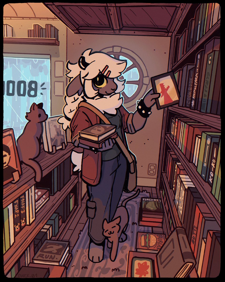 eviex_01's tweet photo. book store kitties :3 https://t.co/2FK9f6oTYF
