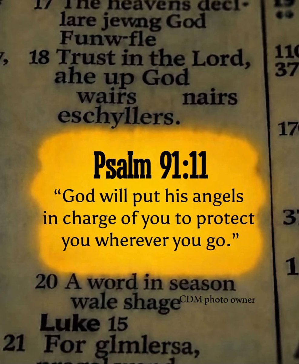 tweetsverses's tweet photo. Psalm 91:11 https://t.co/3Fr0MnRKZj