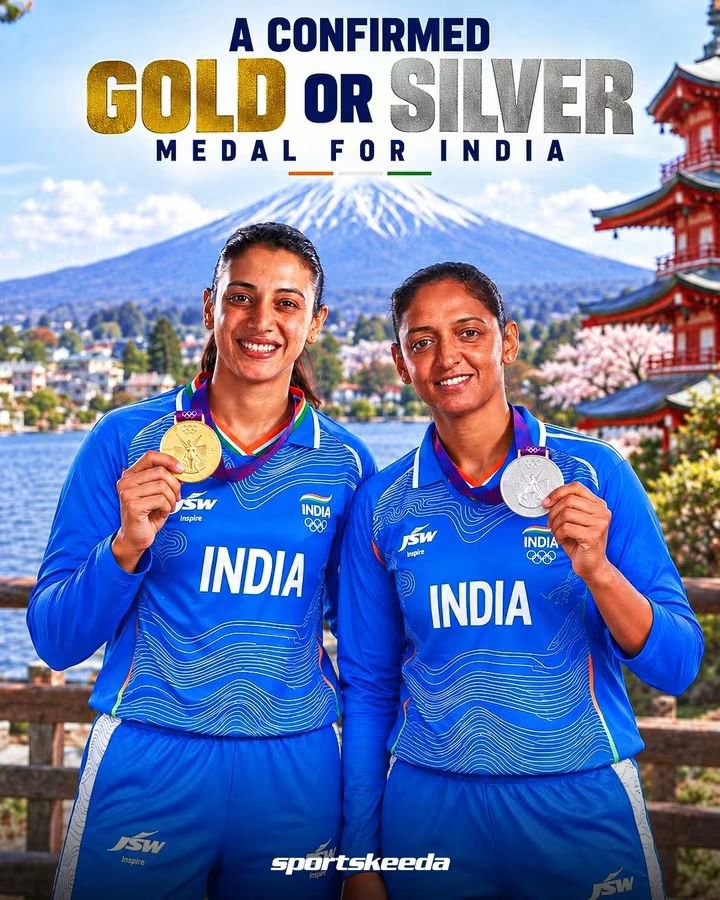 Realankitdave's tweet photo. Women in Blue head back to India with a confirmed medal, gold or silver, secured at the Asian Games 2026! 🇮🇳🏅

They will face Sri Lanka in the final. A win will secure gold, while a defeat will mean silver. 💙💪

#India #AsianGames #SKC #Sportskeeda https://t.co/XI4uraQmFh