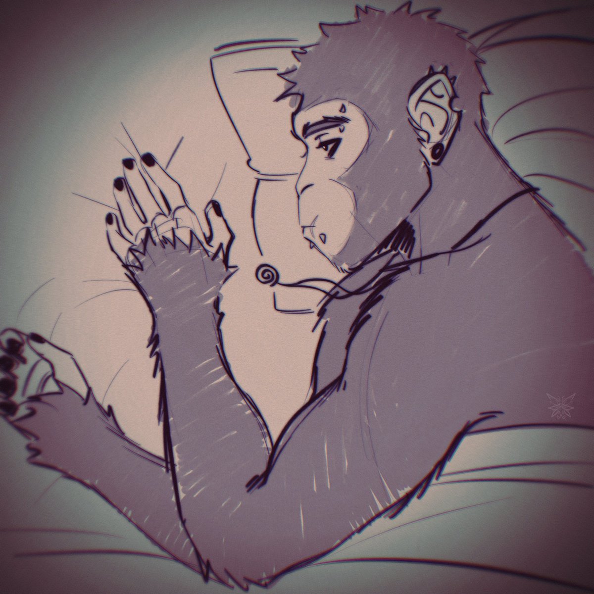 wombaba_art's tweet photo. Full of regrets— 💔
#oc #originalcharacter #chimpoc #monkeyoc #sketch https://t.co/ia97Ye5SlT