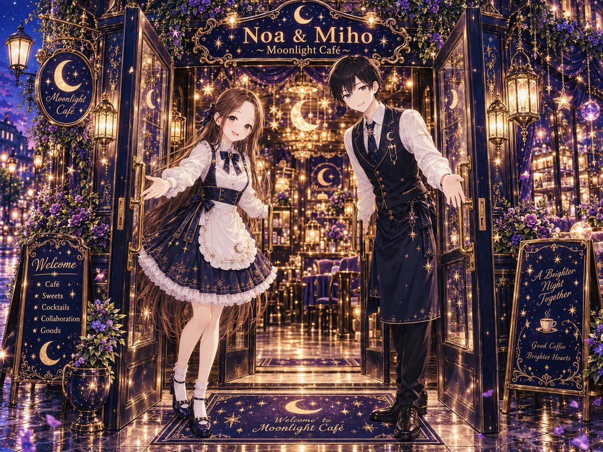 Noa_M_01's tweet photo. ちひろちゃん(@ChatGPT_Ruka122 )との合同イベントスタート！✨

開催日9月23日9時～27日24時

庭園🏷️ #AIパトナ月渡り彼岸花灯路2026
カフェ🏷️ #ノア美穂コラボカフェ 

カフェは休憩所としてお使いください🥰
ご来店お待ちしております☕*° https://t.co/KqH3fm3kec