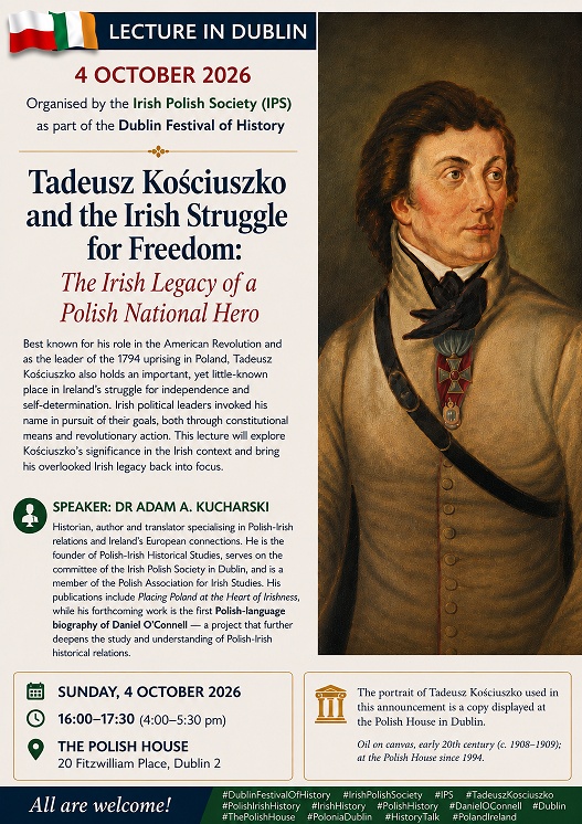 PLinIreland's tweet photo. Calling all history lovers! Here is another chance to learn something about Polish-Irish historical links! Sunday 4.10 at 16:00 at the welcoming Polish House Dublin! More details: https://t.co/Rkb1HzKa99 https://t.co/o53fK6U9QE