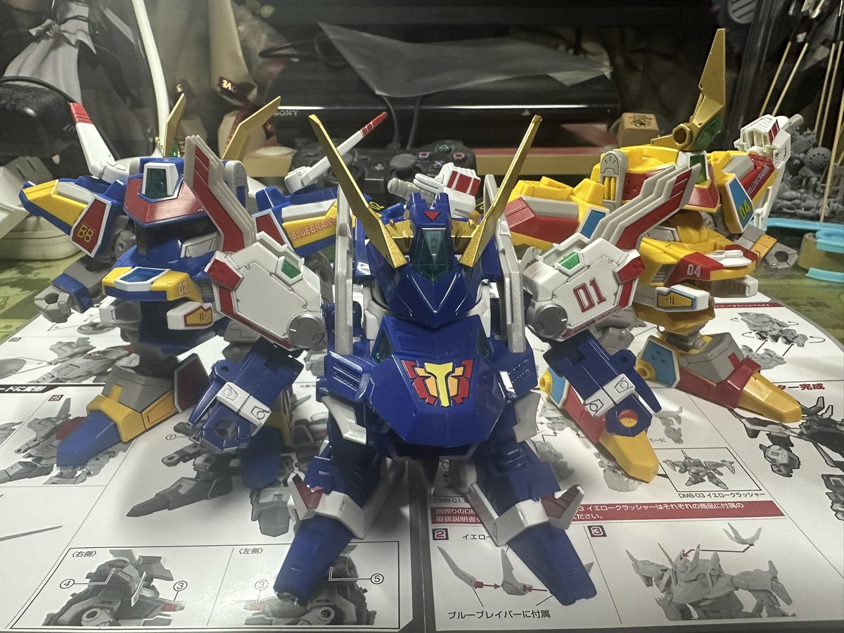 oftayeboshi's tweet photo. ブルーブレイバー完成！
これで3機完成だ！ https://t.co/s75BzuxECw