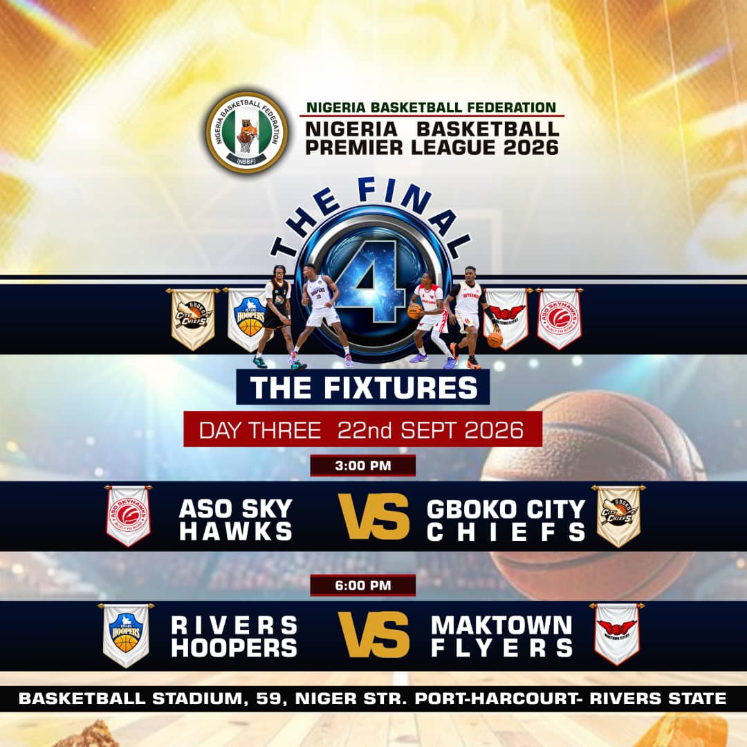 Eyokelvin's tweet photo. MATCH DAY 3
@Maktownflyers defeated @RiversHoopers last season to emerge Champions of NBBF #NBPLFinal4
This season, the table turns to @RiversHoopers as they set to be receiving the champions baton from Maktown.
#Final4Rivers2026
#KelvianoMedia
@KelvianoMedia https://t.co/bdXrD2SxXd