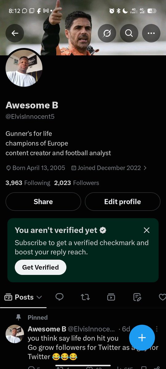 ElvisInnocent5's tweet photo. Let's get to 2100 followers today let's go guys 😎 https://t.co/76YyjShm95