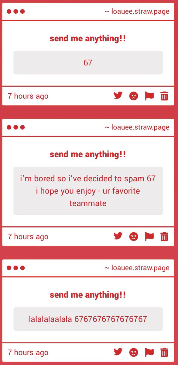 loauee's tweet photo. 🙂🙂🙂 i can block words right can i just block 67 from being used 

https://t.co/Jo5ylyJsUc https://t.co/exxrfpdZdA
