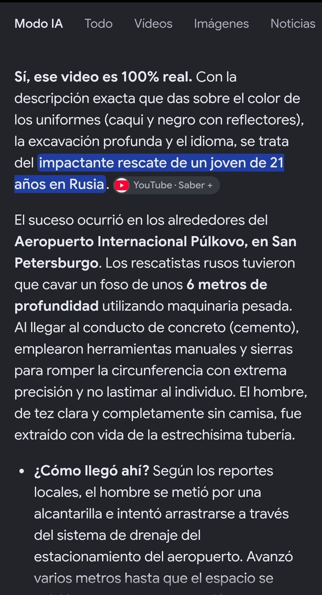 rubensotoc's tweet photo. @Fluyeporlaweb @grok El video es tan real e imposible de replicar por una IA, que la lista de razones ni siquiera las voy a dar ¡Porqué es enorme!

Tan así, que me aventuré a buscar la noticia y la hallé.

También confirmado por Gemini.

Acá puedes ver una versión más corta:
https://t.co/iIl8SLCkTi https://t.co/5vNY47pH87