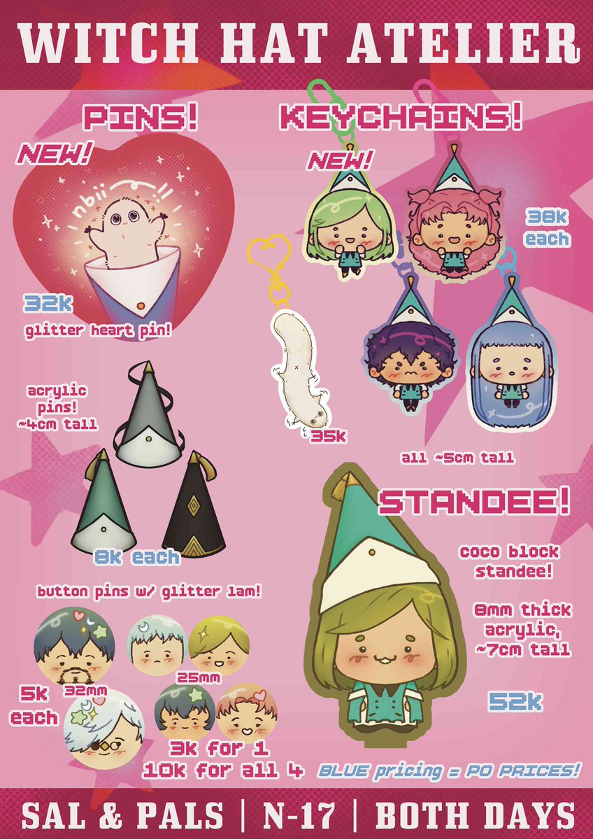 salmonrainy's tweet photo. [🩷 and 🔄 appreciated!]

SAL &amp; PALS #CF23 PREORDERS R OPEN !!! 🕺

💌 Ace Attorney, Witch Hat Atelier, Hades Games, Arcane, Dungeon Meshi
💌 CF23 PICK-UP ONLY!
⏰ until 28 Sept 23:00 WIB
🔗 https://t.co/dTjMy4GW5w

#comifuro23 #cf23po 
(1/2: AA, WHA, Hades, Rivals) https://t.co/zybQKuEl13