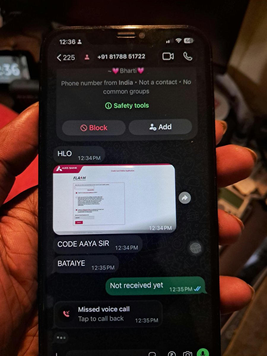 hellodebasish9's tweet photo. @AxisBank @AxisBankSupport How do scammers know my Axis Bank details? This is a serious data-security concern. Please investigate and explain urgently. If this isn’t addressed, I’ll consider closing all my Axis Bank cards. https://t.co/z1EVb6XtZk