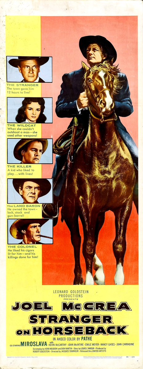 FrankMalfitano's tweet photo. FILM OF THE DAY: #JacquesTourneur directed this solid 1955 #indiefilm #BMovie #Western adaptation of #LouisLAmour story about judge #JoelMcCrea trying to bring punk killer son #KevinMcCarthy of rich dad #JohnMcIntire to justice #NancyGates #JohnCarradine #JaclynneGreene👏 #1950s https://t.co/I8d254t0TC