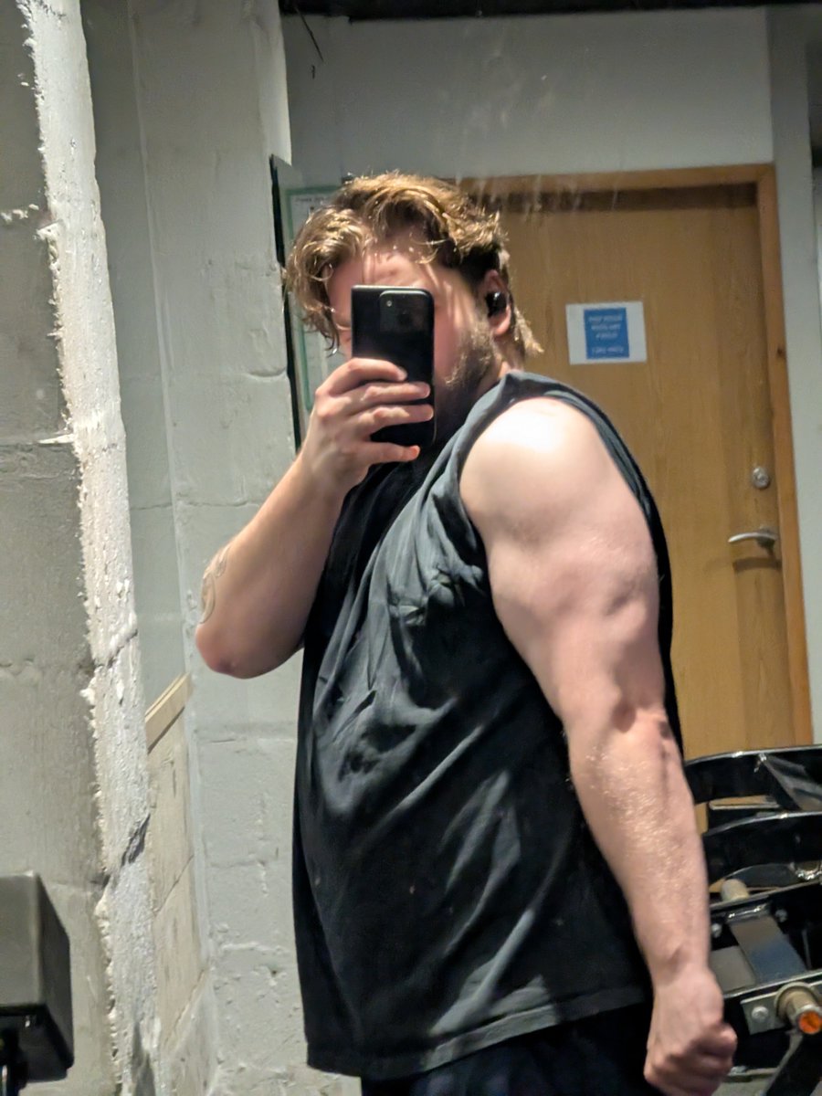 Bernietheburn's tweet photo. Biceps going absolutely crazy in the gym today https://t.co/o7rR9blGs8