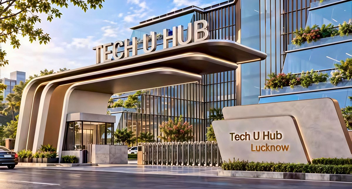 lucknow_index's tweet photo. Big Reveal 🔥😍 

Deep Tech U Hub - Lucknow Designs are out 💥

Coming up in 4 Acres in the CG City, adjacent to IIIT, Lucknow.

Tender has already been awarded to Skyline for construction. https://t.co/UPIbqG752t