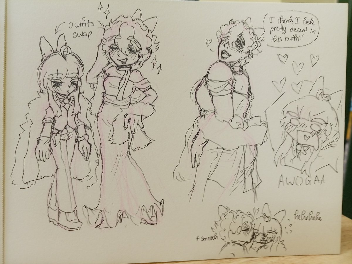 YnChiNg1's tweet photo. 2 foxes outfits swap cuz I wanted Eins to serve cvnt as he should https://t.co/QwDjAjlAEq