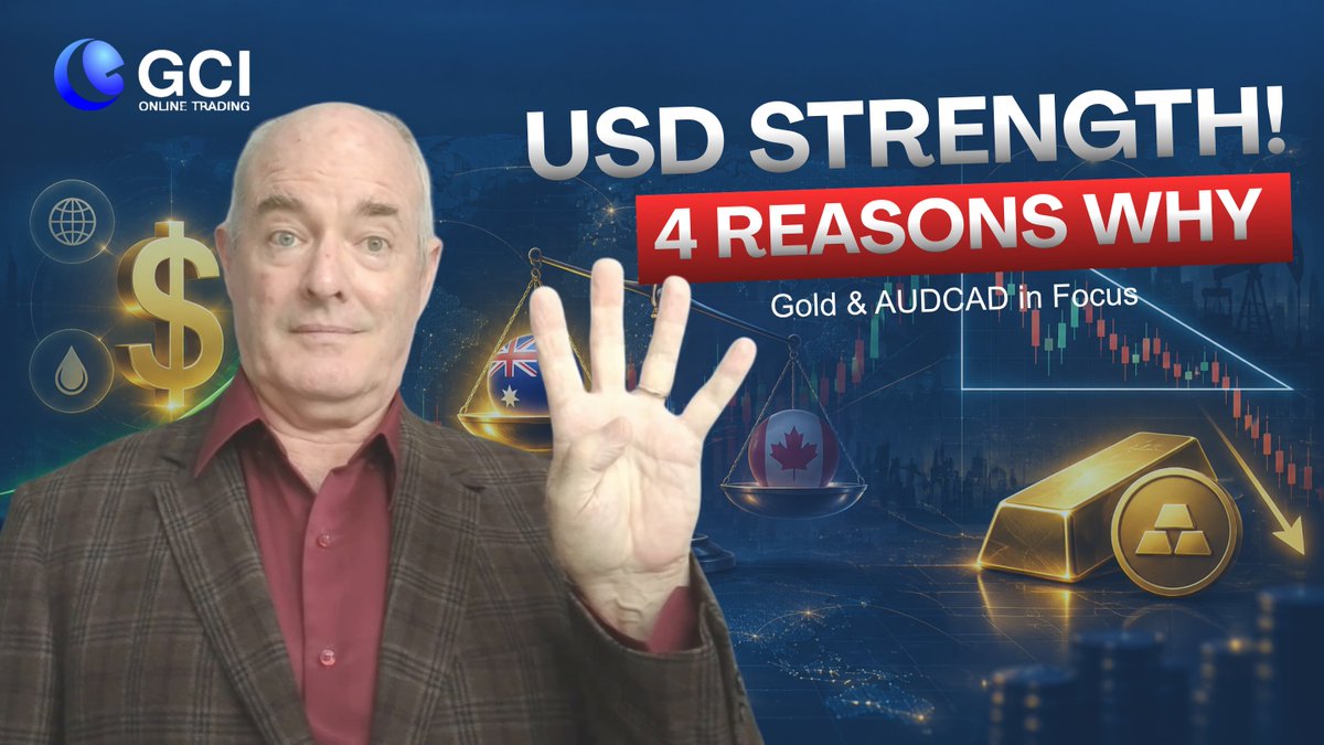 gcifinancial's tweet photo. Why is USD so strong? 👀

Four key factors are driving the Dollar, while AUDCAD breaks higher and Gold XAUUSD faces a key descending triangle setup.

Watch Full Market Outlook Here: https://t.co/XCvykIttAx

#USD #Forex #Gold #AUDCAD https://t.co/yRlEgCHtq0