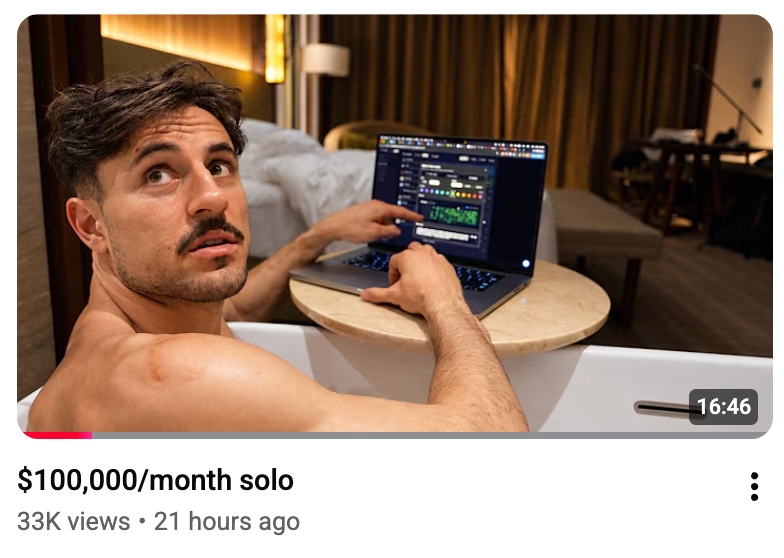 hii_mohit's tweet photo. if you need motivation to build startups and make a lot of money 

just start watching Marc lou's vlogs https://t.co/TV2enQb7P5