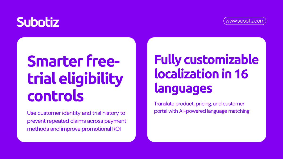 Subotiz_AI's tweet photo. Q3 2026 Product Updates are here.

Winning global orders starts with getting every local detail right. Our latest updates combine localized payments, proactive risk prevention, and more precise operations to help merchants reduce costs, improve efficiency, and convert more customers worldwide.
#Subotiz #ProductUpdate #AIBusinesses #Payments #RiskManagement #Localization