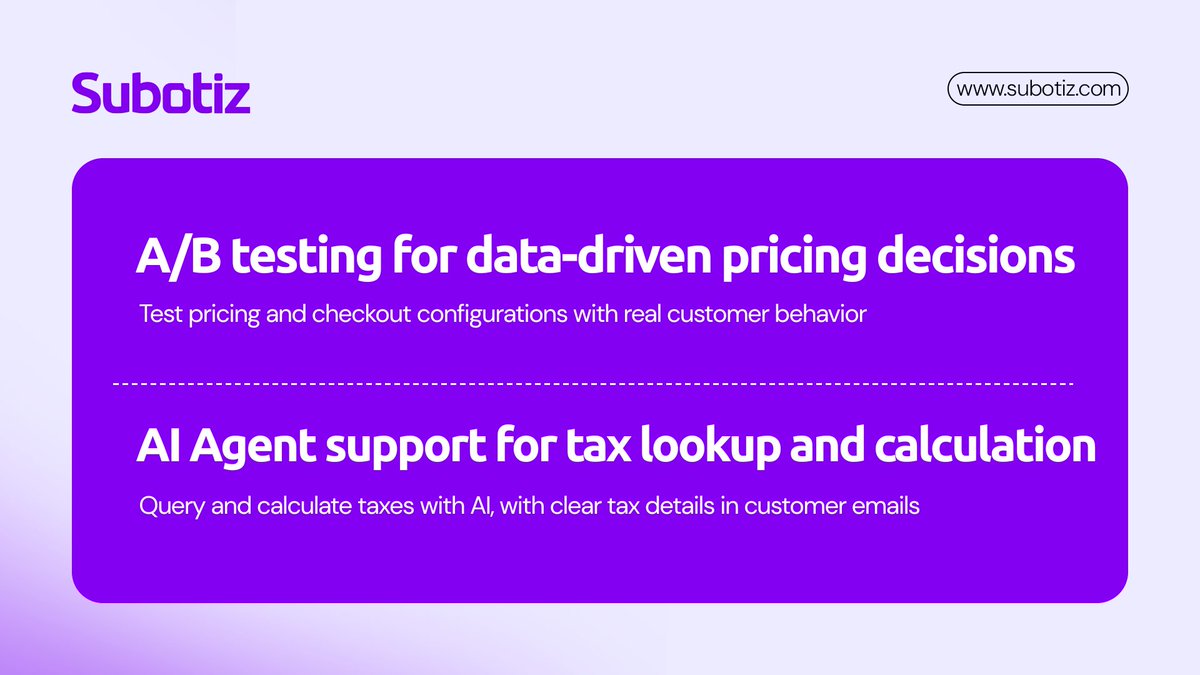 Subotiz_AI's tweet photo. Q3 2026 Product Updates are here.

Winning global orders starts with getting every local detail right. Our latest updates combine localized payments, proactive risk prevention, and more precise operations to help merchants reduce costs, improve efficiency, and convert more customers worldwide.
#Subotiz #ProductUpdate #AIBusinesses #Payments #RiskManagement #Localization