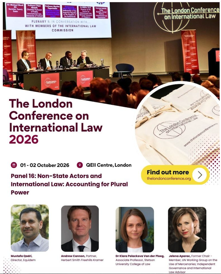 EquidemOrg's tweet photo. What happens when private actors exercise powers once associated primarily with states?

On 2 October, Equidem Director Mustafa Qadri will speak at the London Conference on International Law 2026, joining the panel “Non-State Actors and International Law: Accounting for Plural Power.”

As corporations and digital labour platforms increasingly shape access to work, pay and working conditions across borders, often through contracts, data and algorithms, important questions arise about how international law responds to these forms of private power.

Drawing on Equidem’s work with workers across global supply chains and the platform economy, Mustafa will explore what this means for worker rights, collective agency, accountability and the enforcement of rights across borders and how international law can better respond to new forms of corporate power while protecting workers’ ability to organise and act collectively.

The discussion will bring together perspectives from international law, business, human rights and governance to ask a fundamental question: how should international law adapt when power is no longer exercised by states alone?

📍 QEII Centre, London
📅 Friday, 2 October 2026
🕑 14:15–15:45
Learn more and register: https://t.co/82zWJxilb5

#InternationalLaw #HumanRights #LabourRights #PlatformWork #WorkerRights #BusinessAndHumanRights #Equidem