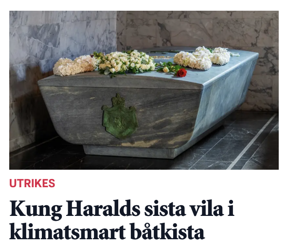 AndersEmanuel's tweet photo. När ett helt land, som lever på att pumpa upp olja och gas, vill värdegrundsignalera.. -Klimatreligionen skördar framgångar. 🥳 Vila i frid Kung Harald. Du slapp iallafall Covidmask dina sista andetag. https://t.co/KWG7C8Qmqd
