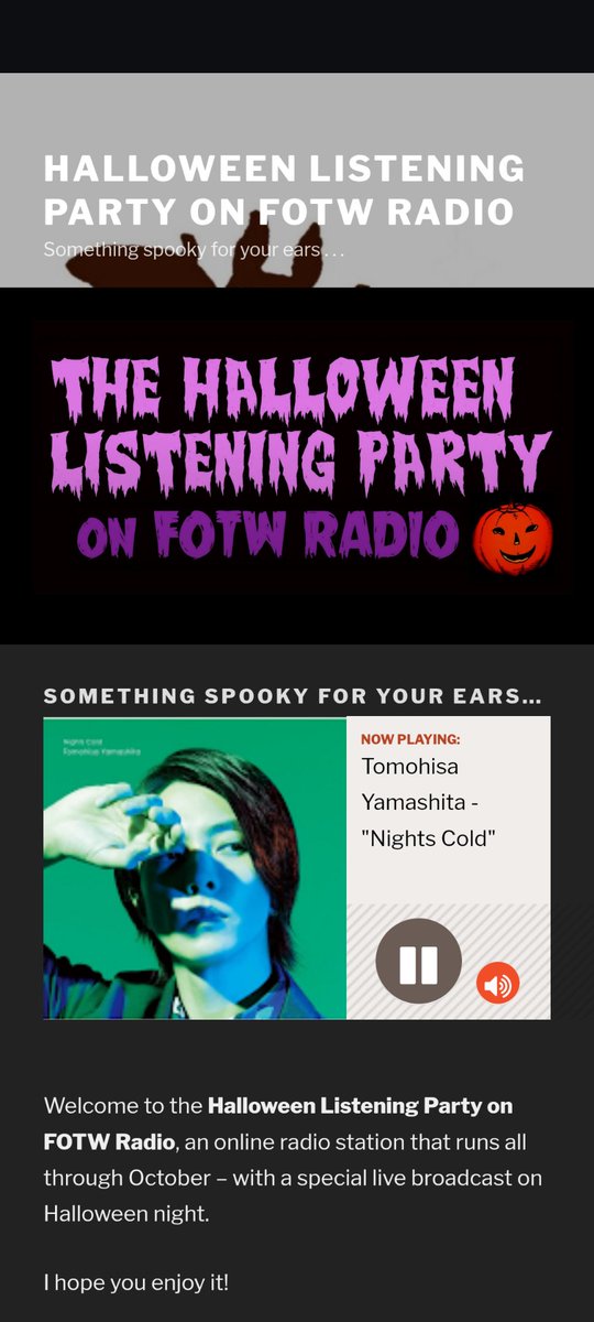 Nao_yps4499's tweet photo. @fotwradio 🇦🇺シドニー🎃📻
#Halloweenradio
@fotwradio さん
Thank you so much for playing #Nights_Cold by #TomohisaYamashita.
@Tomohisanine @tomosfam
I'm so happy to hear it today. 🥰💜🥰
#山下智久
山下智久のNights Cold https://t.co/VHaY7fzqML https://t.co/U9G1jHittv