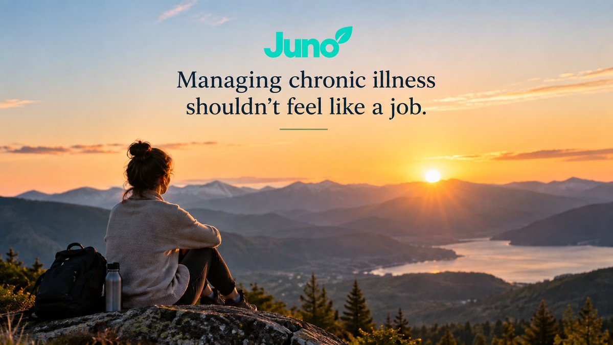 Juno_Health_App's tweet photo. “Living with a chronic illness is tough. You’re not alone. Start the week with self-compassion: pause, breathe, and remind yourself you’ve overcome challenges before". 
#ChronicIllness #SelfCare#ChronicIllness #SelfCare #Motivation https://t.co/MyG2NIQv95