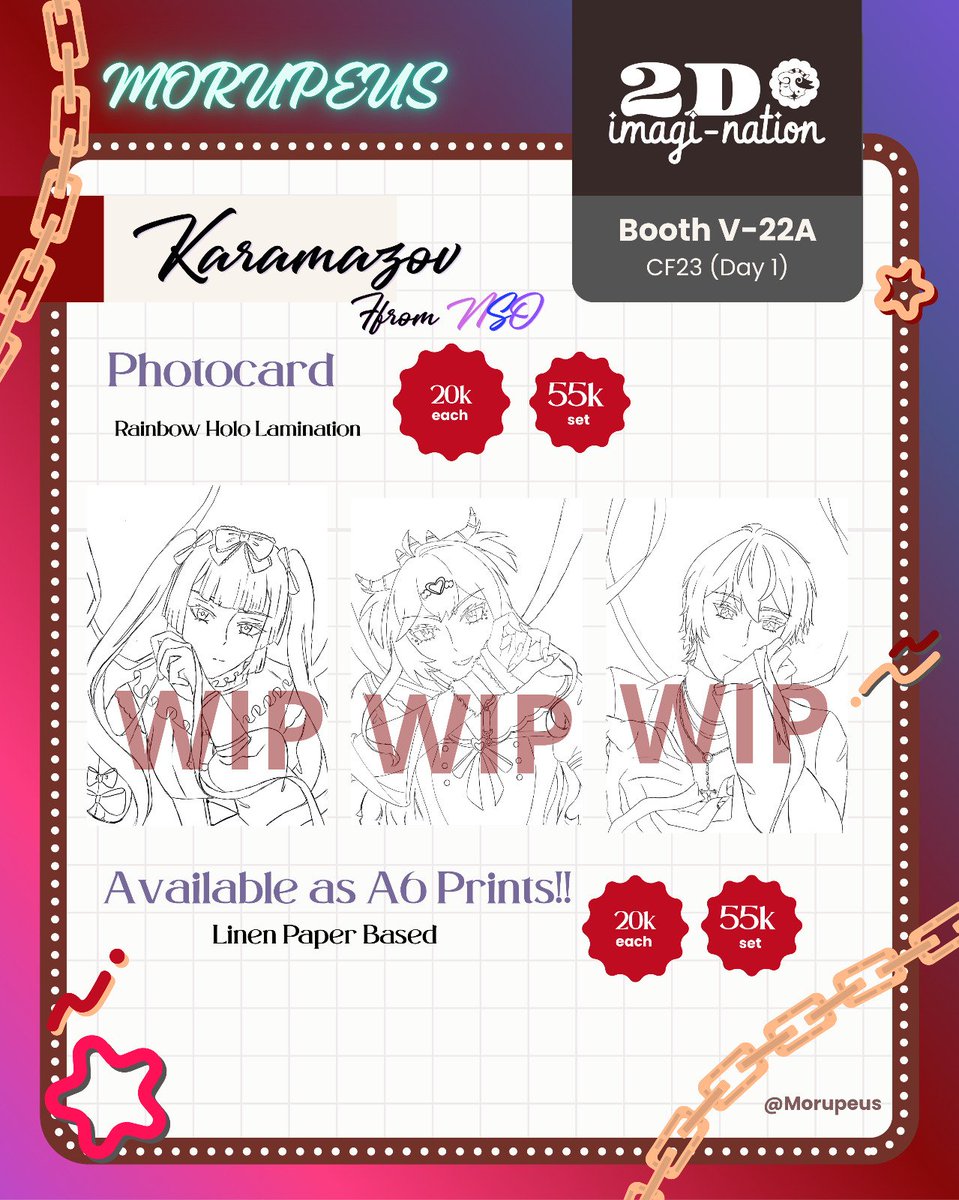 Morupeus's tweet photo. #CF23 interest check for NSO (Karamazov) ✧٩(ˊωˋ*)و✧ anyone Interested can comment down bellow!! Will be added in the second batch PO!! #cf23 #comifuro23 #NSO #comifuro23catalogue https://t.co/xqlUvOquSK