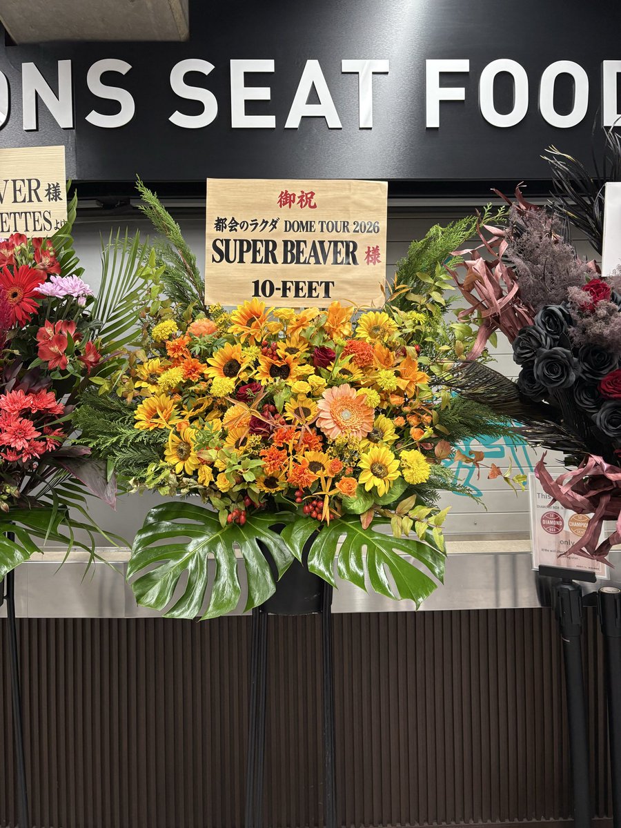 ym_ing_my's tweet photo. 10-FEET からお花来てる！

#SUPERBEAVER
#東京ドーム https://t.co/hE5EikhaOD