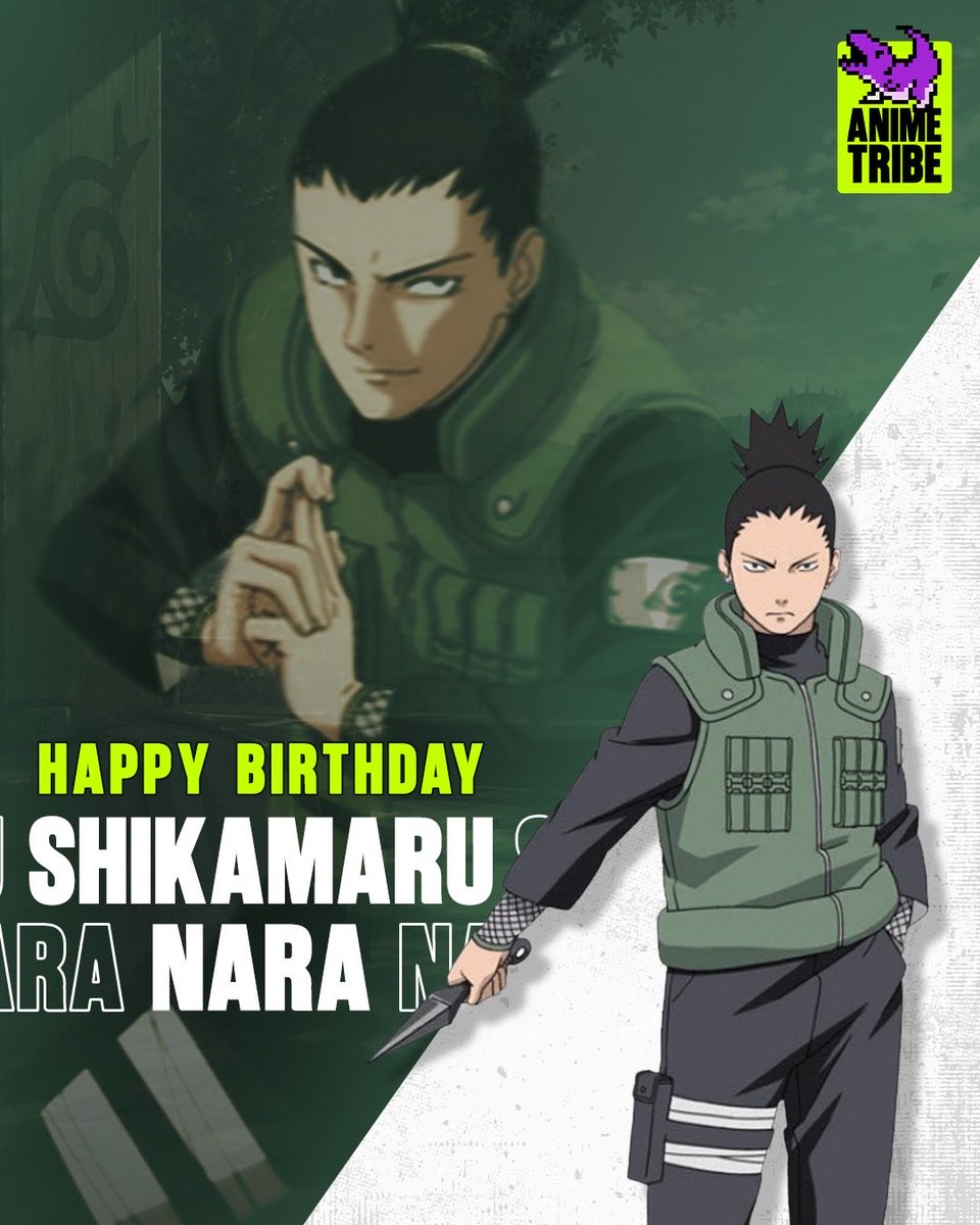 AnimeTribeIN's tweet photo. Celebrating the genius of the Hidden Leaf today! π
#ShikamaruNara #NaraClan #Naruto #NarutoShippuden #AnimeTribe https://t.co/4l9fxdAMDE