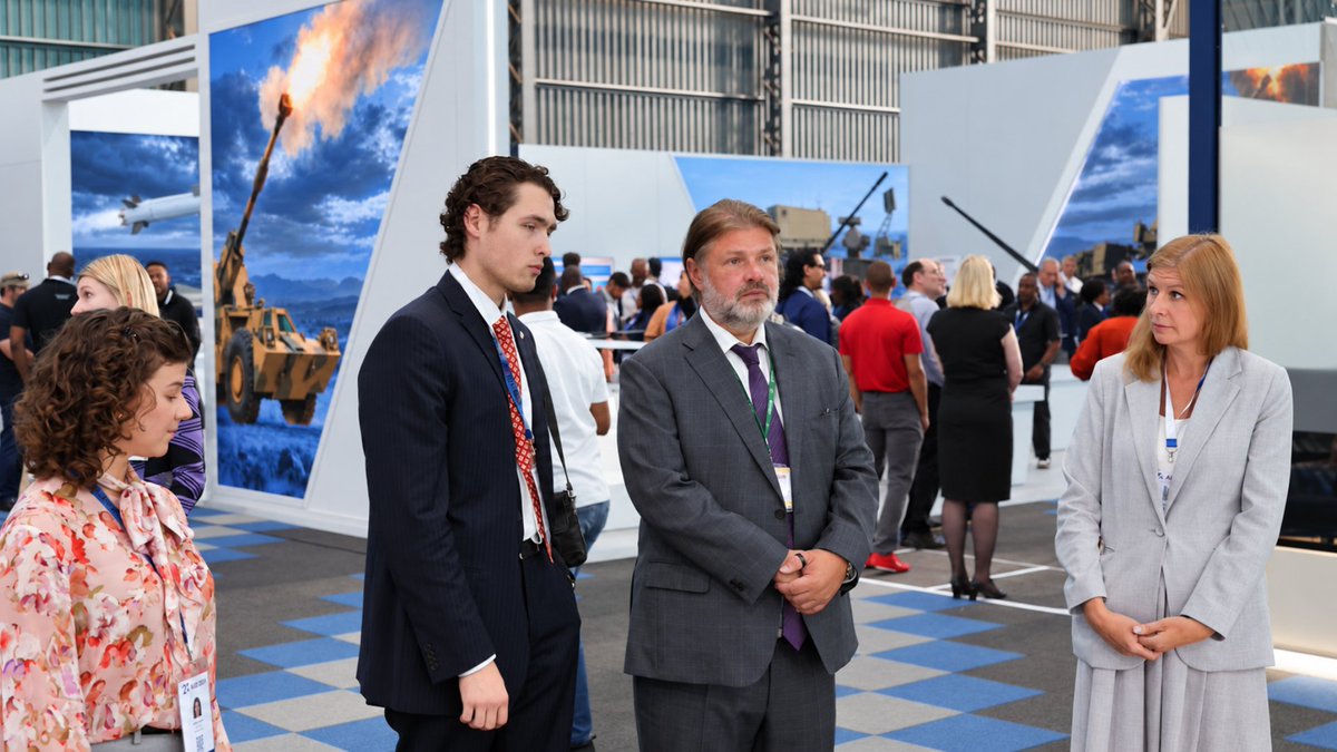EmbassyofRussia's tweet photo. Ambassador #Ambarov thanks South African partners for the high standard of Aerospace and Defence Expo – 2026:
💬#AAD2026 remains one of Africa’s leading industry platforms, with a strong programme and high-level international participation. https://t.co/bSt0c23azA