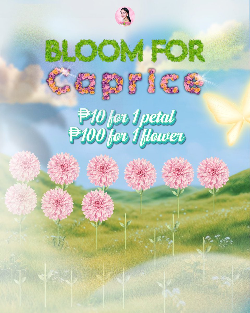 BNNCaprice's tweet photo. 11 𝙁𝙇𝙊𝙒𝙀𝙍𝙎 𝙏𝙊 𝙂𝙊! 🌷

From 3 𝙛𝙡𝙤𝙬𝙚𝙧𝙨 𝙮𝙚𝙨𝙩𝙚𝙧𝙙𝙖𝙮 𝙩𝙤 9 𝙛𝙡𝙤𝙬𝙚𝙧𝙨 𝙩𝙤𝙙𝙖𝙮! 🥹🌸 We’re getting closer to filling our little garden, and honestly, we wouldn’t be able to do it without all of you helping us along the way.

If a little 𝙗𝙪𝙩𝙖𝙡 is all you can give, that’s completely okay! Even ₱10 𝙘𝙖𝙣 𝙜𝙧𝙤𝙬 𝙥𝙚𝙩𝙖𝙡𝙨 𝙛𝙤𝙧 𝙤𝙪𝙧 𝙜𝙖𝙧𝙙𝙚𝙣. 🌷 We can do this little by little—every petal counts, and every contribution brings us one step closer.

We only have a few weeks left before the 𝙎𝙞𝙢𝙥𝙡𝙮 𝘾𝙖𝙥𝙧𝙞𝙘𝙚 𝙁𝙖𝙣 𝙈𝙚𝙚𝙩, and your donations will truly help us in making the event a little more special and successful for Caprice. 🩷