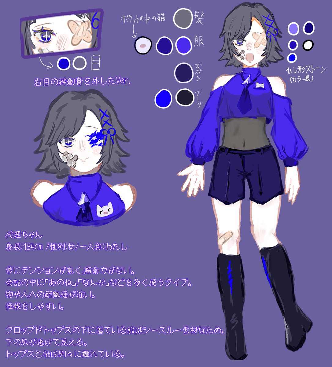 sel_0004's tweet photo. 前の代理の概要が少し雑だったのでアレンジ加えて再掲
初期よりも設定盛りすぎて、代理というよりかはOC寄りになってしまった気がする https://t.co/WMygdkM6rf
