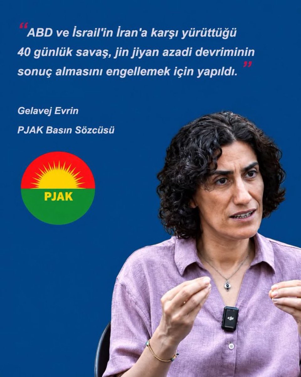 kaplan_rohat_'s tweet photo. Dijital korucular nasıl çalışır: Yalan, Dezenformasyon, Bilinçli Çarpıtma

PJAK sözcüsü Gelavej Evrin’in “40 günlük ABD İsrail savaşıyla birlikte cezalar idama dönmesine rağmen Kürt ve İranlı kadınların Jin Jîyan Azadî’den vazgeçmediği” sözleri dijital korucular tarafından nasıl manipüle edildiği ve kimler tarafından dolaşıma sokulduğu çok açık biçimde ortadadır.

Video açıklamanın gerçeği, görsel ise dijital korucular tarafından oluşturulan organize saldırının yapay ürünüdür. Gerçeklerden kaçan karanlık çevreler açık yalana başvurarak algı örgütlemeye çalışıyor.

Bu organizasyon, Türk basının QSD komutanlarının İsrail’e karşı açıklamalar yaptığını yazmasının devamıdır. Açık yalandır ve aynı merkezden örgütlenmiştir.