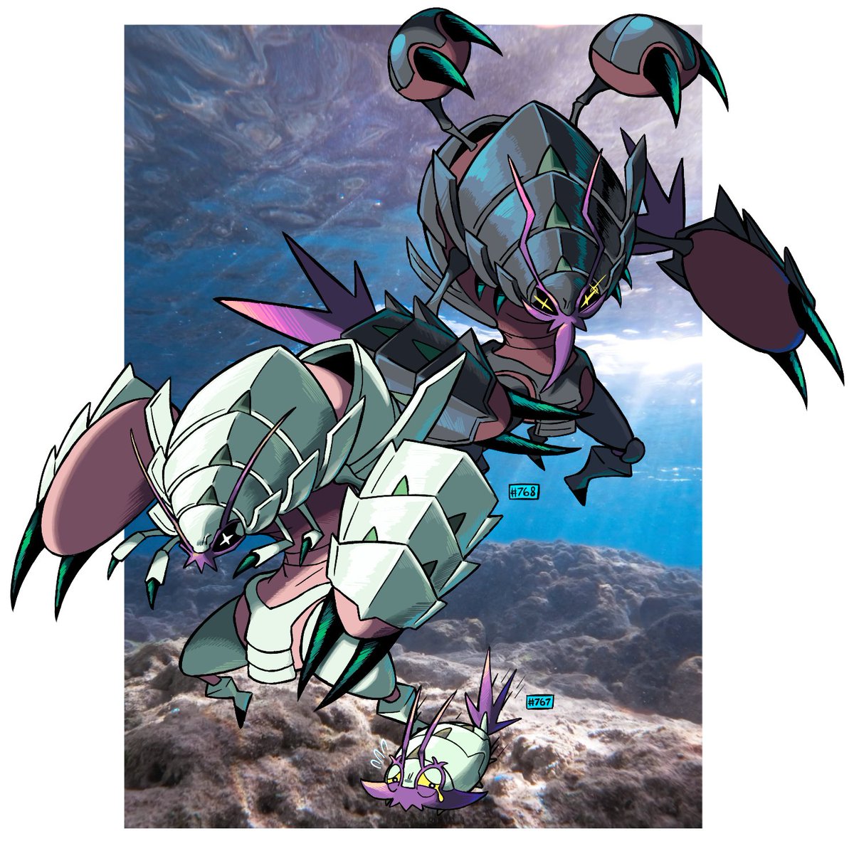 GoofyGoobafish's tweet photo. Pokemon No.767-768 https://t.co/zkhr9LDvZN