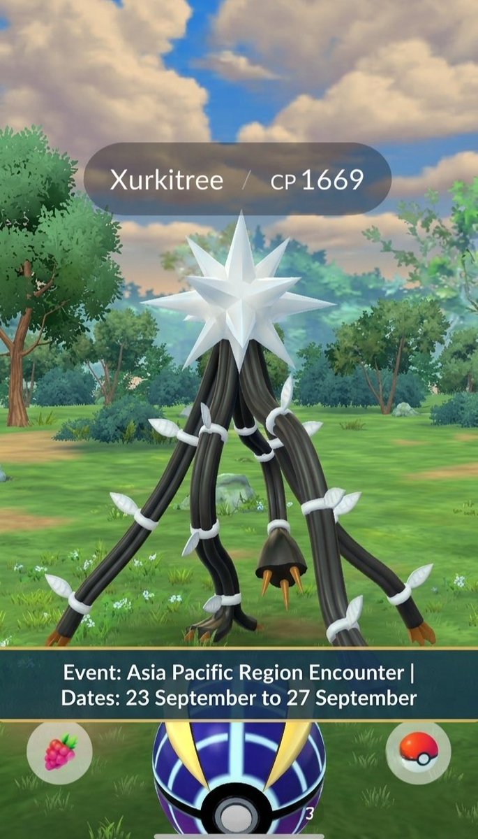 Ultragoobq35's tweet photo. Shiny Ultra Beasts are coming to Pokémon GO!

Xurkitree — Asia-Pacific
Pheromosa — Europe, Middle East, Africa &amp; India
 Buzzwole — Americas &amp; Greenland

✨ Shiny Xurkitree, Pheromosa &amp; Buzzwole!

📅 September 23–27,  10am

#PokemonGO #ShinyPokemon #UltraBeasts #PokemonGOUpdates https://t.co/daOkRPHUpA