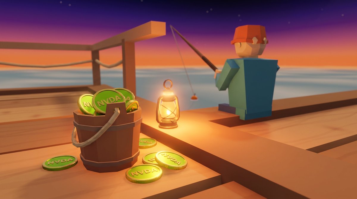 catchstockrh's tweet photo. reward pool is filled. the bucket is full of nvda

land a legendary, mythic or special fish, cash it in at the rod rack, and nvda stock tokens hit your wallet in minutes. automatic, at the live nvda price.

pass the earning gate first https://t.co/K4QyQ7UYs6