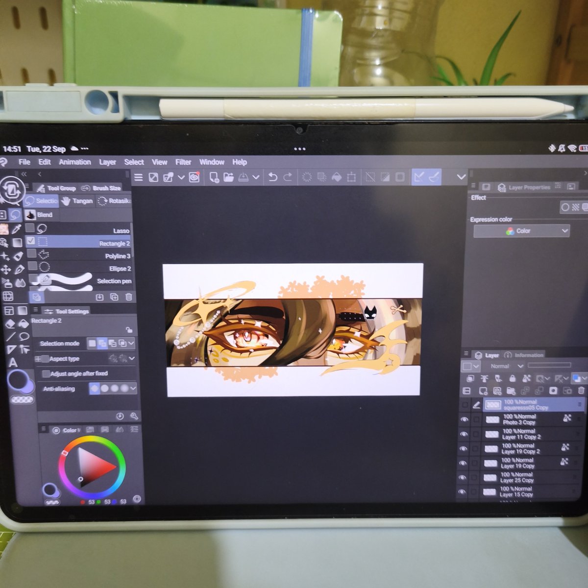 Sakiruna15's tweet photo. Have been working on eye banner commission lately (⁠ㆁ⁠ω⁠ㆁ⁠) here is WIP for Jax Starblazer on Discord #artmoots https://t.co/SmV9MXnp49