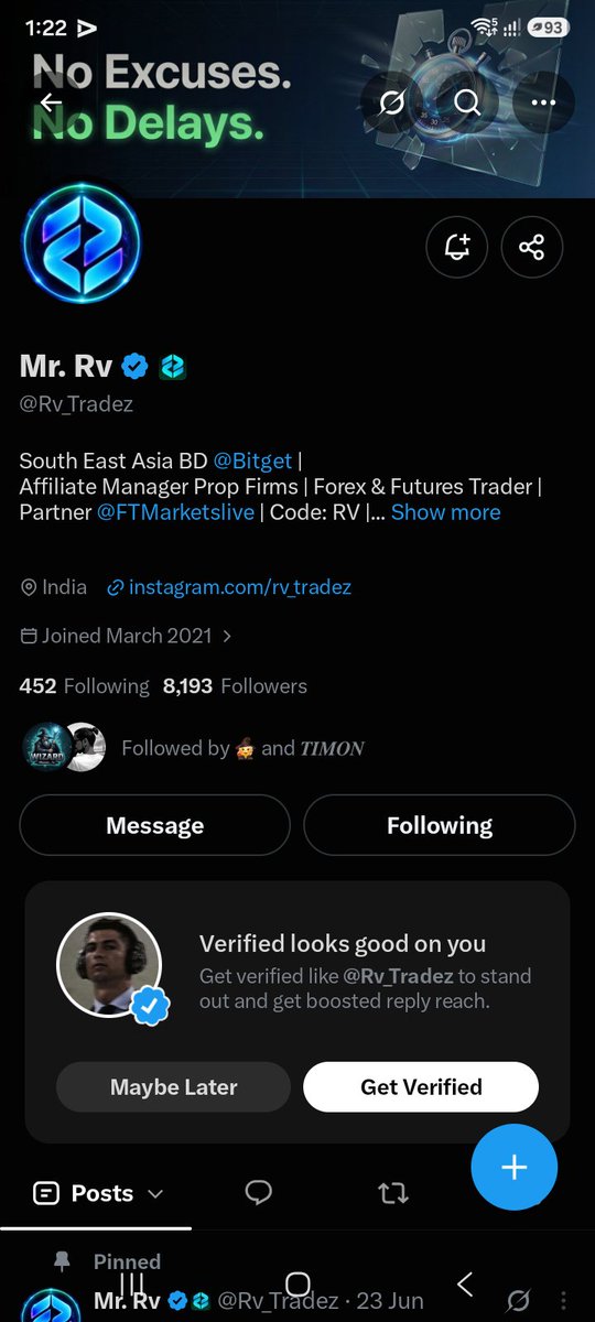 SaniDey16's tweet photo. @Rv_Tradez @FTMarketslive I have blown over 20+ accounts in my trading journey however every account has taught me an invaluable lesson, since then i have mastered myself and my emotions to the fullest, if I'd be honoured to be part of the FTM family and introduce more traders accross the globe to it ❤️❤️ https://t.co/qn2L7jZD8B