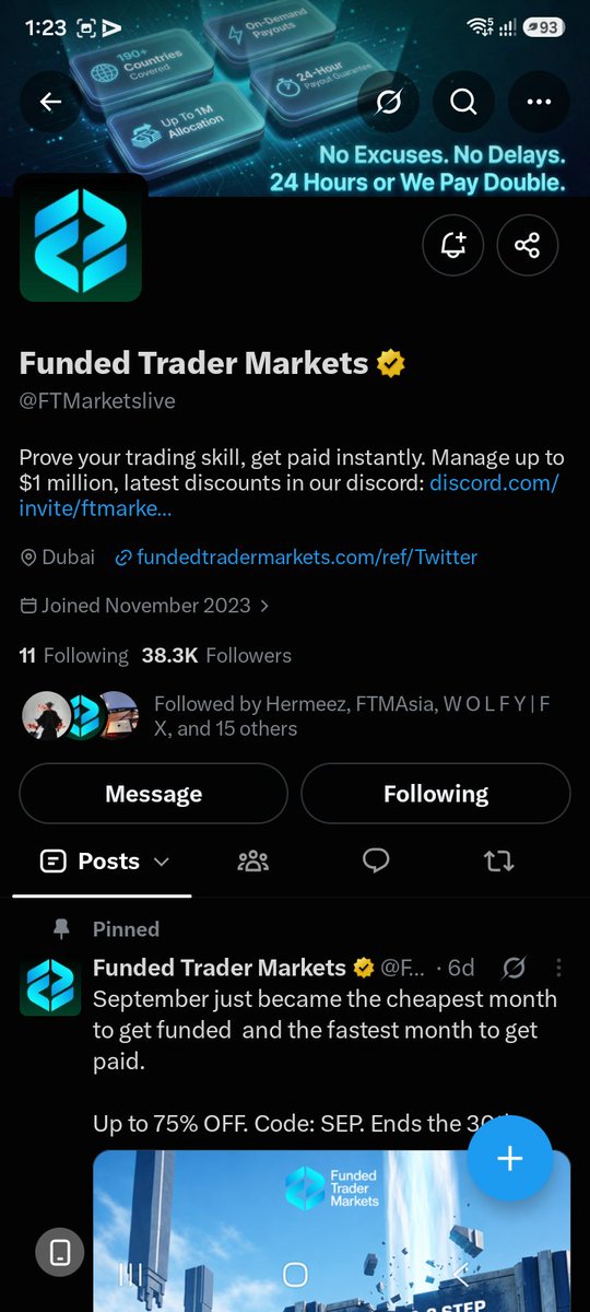 SaniDey16's tweet photo. @Rv_Tradez @FTMarketslive I have blown over 20+ accounts in my trading journey however every account has taught me an invaluable lesson, since then i have mastered myself and my emotions to the fullest, if I'd be honoured to be part of the FTM family and introduce more traders accross the globe to it ❤️❤️ https://t.co/qn2L7jZD8B