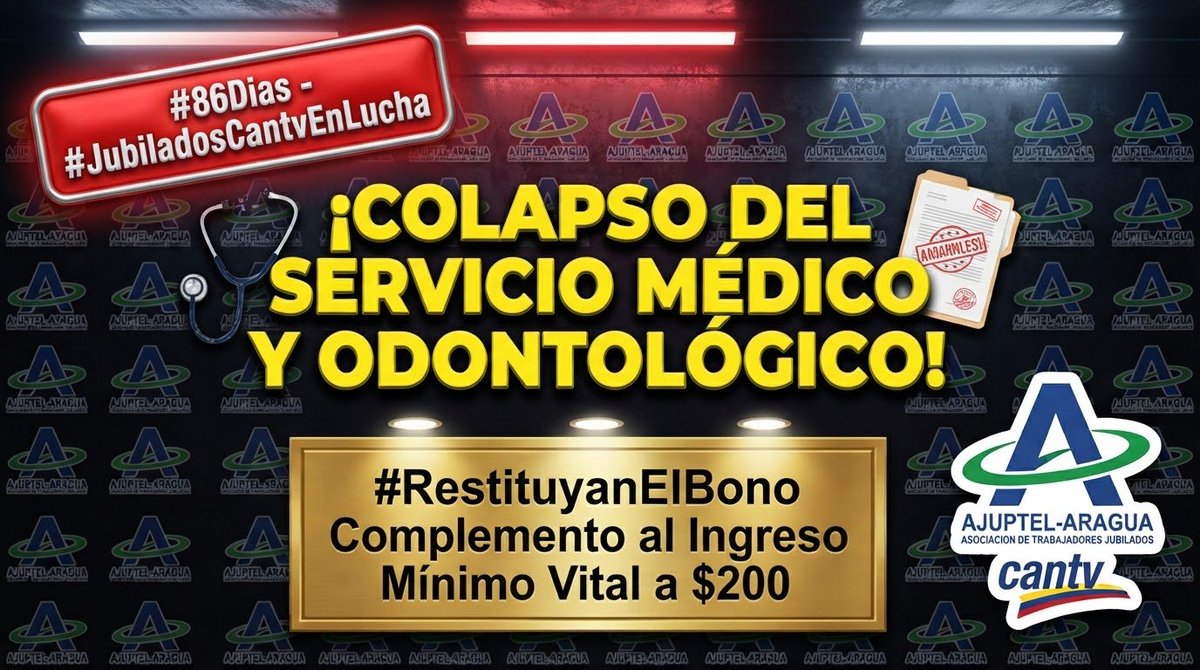 mimol4711's tweet photo. #22Sept #86Dias y #JubiladosCantvEnLucha condenamos la mutilación de nuestro Servicio Médico y Odontológico que vulnera la atención y entrega de medicinas. Exigimos #RestituyanElBono Complemento al Ingreso Mínimo Vital a $200 ante este grave colapso. @SebastianaB @ibepacheco https://t.co/g2NllSBUv4