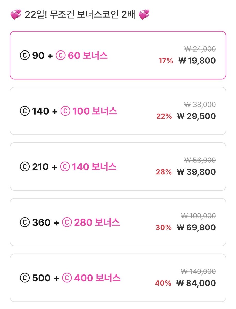 kelly_o_os's tweet photo. 봄툰
6-7월 바겐 세일 최대 65% (1C 70원)
11월 블프 최대 70% (1C 60원) 
주의: 미리 안 알려줘서 놓칠 수 있음. . 

깜짝 할인 보통 최대
55% (1C 90원)
50% (1C 100원)

22일 더블 코인 데이
최대 40% (500C + 400BC) (1C 93원) https://t.co/HaGZfdH9bS